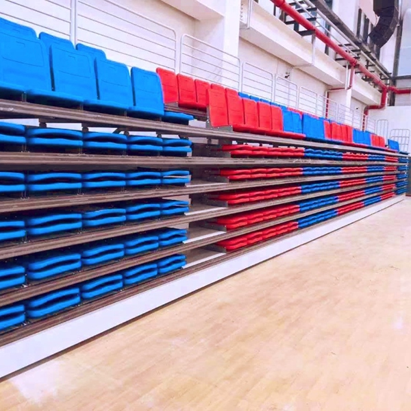 Telescopic Bleacher with Folding Seats (Multi-Tier)