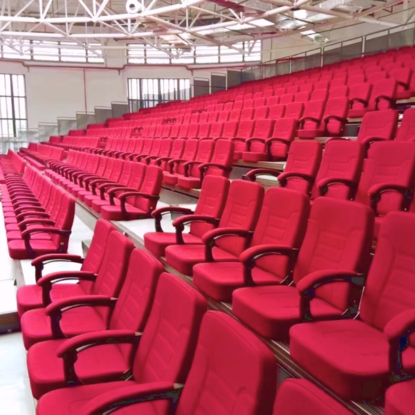 Telescopic Bleacher with Upholstered Seats