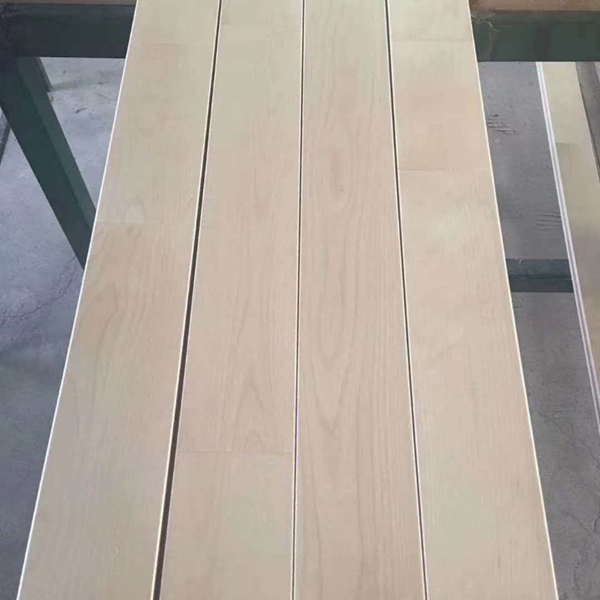 Light-Colored Solid Wood Sports Floor Boards